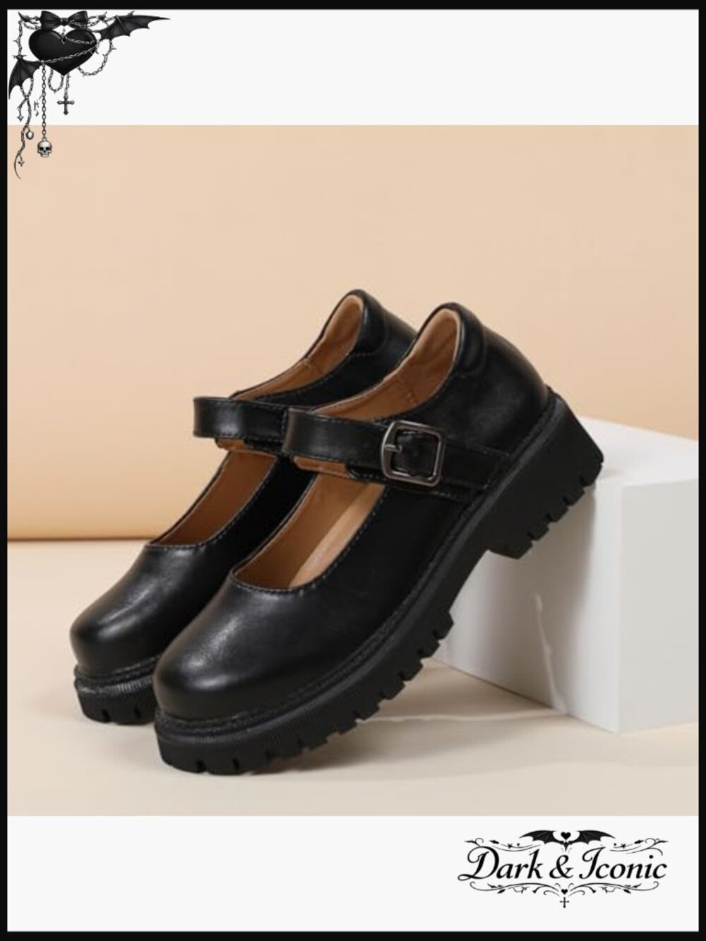 Platform Mary Jane Shoes Women Chunky Flats Comfort Casual Dressy Work Shoes - Picture 4 of 7